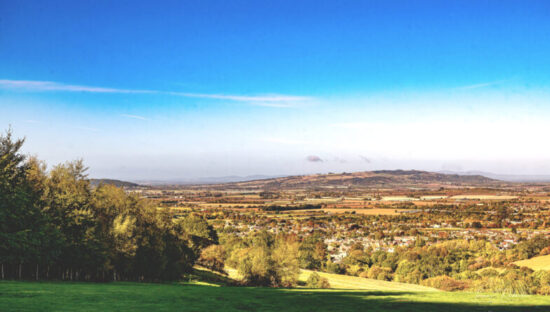 Shot over Broadway to Bredon from Fish