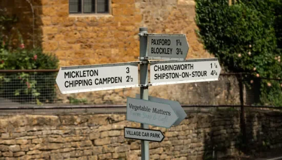 Area Guides location sign