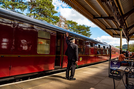 The train leaving Platform 1